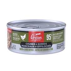 Orijen Canned Chunks & Shreds Duck Liver 155g, 2O-WC85-01 (12 cans), cat Dry Food, Orijen, cat Food, catsmart, Food, Dry Food